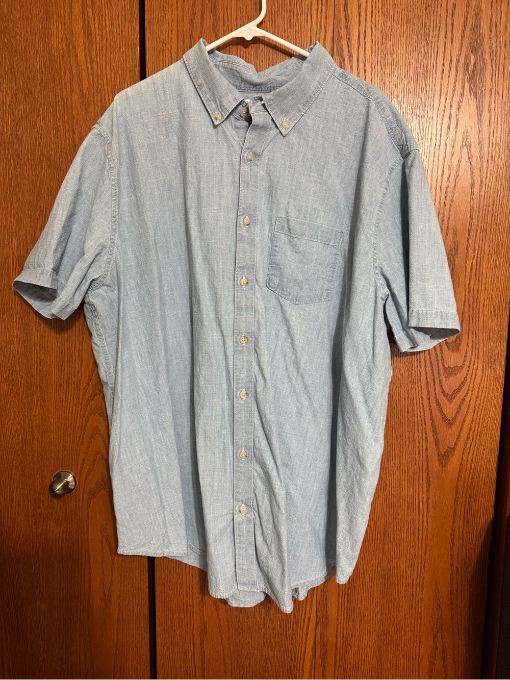 Sonoma Men’s 2XB Blue Chambray Short Sleeve Button Down Shirt Big & Tall